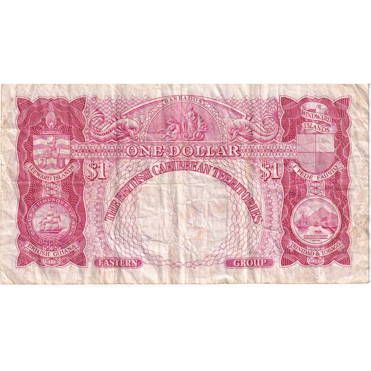 British Carribean Territories Note 1956 1 Dollar, VF