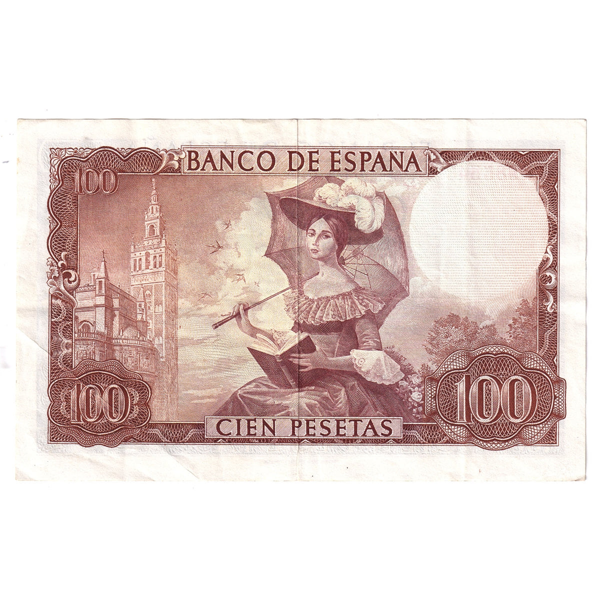 Spain 1965 100 Pesetas Note, Pick #150, VF-EF