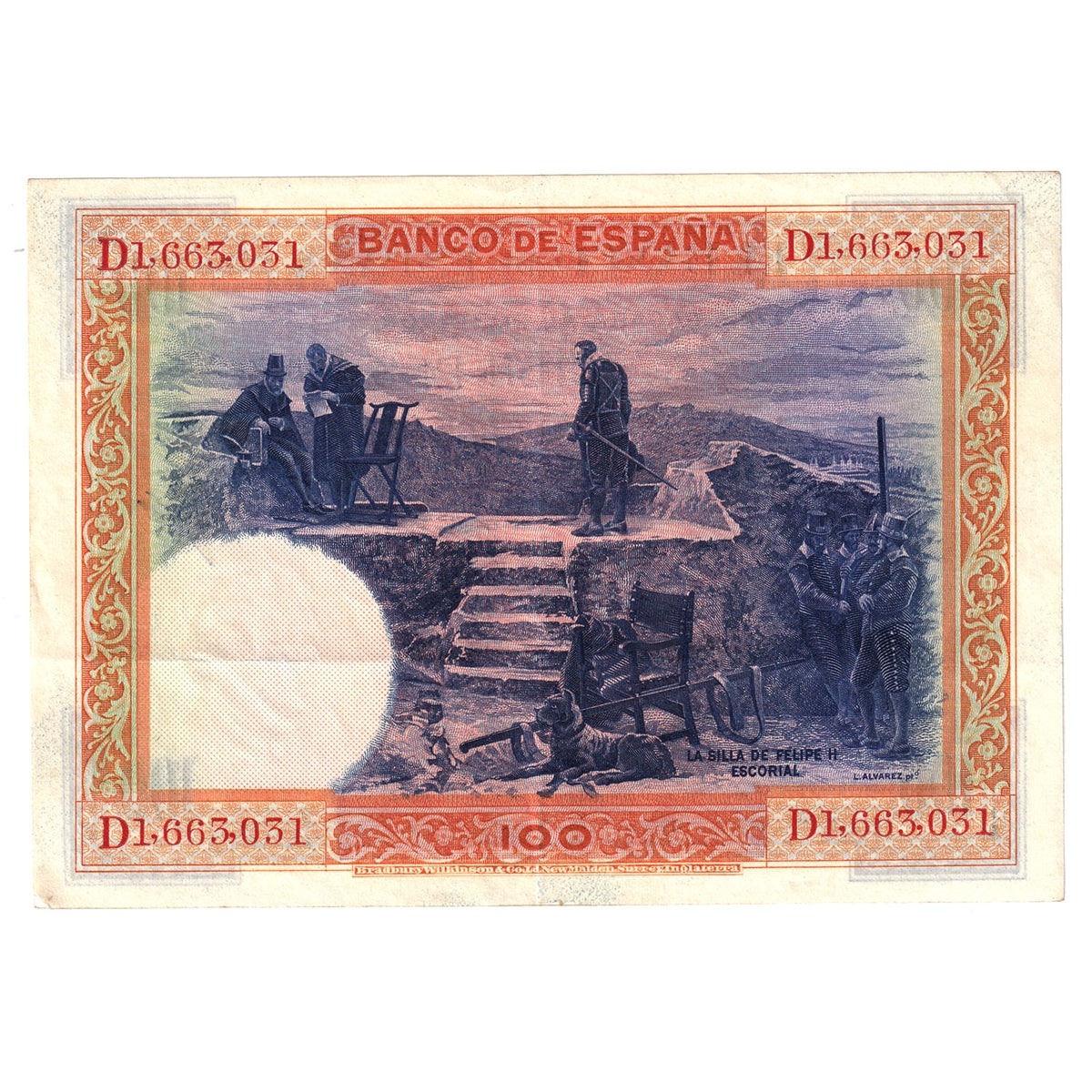 Spain Note 1925 100 Pesetas, EF