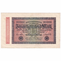 Germany 1923 20,000 Mark Note, EF