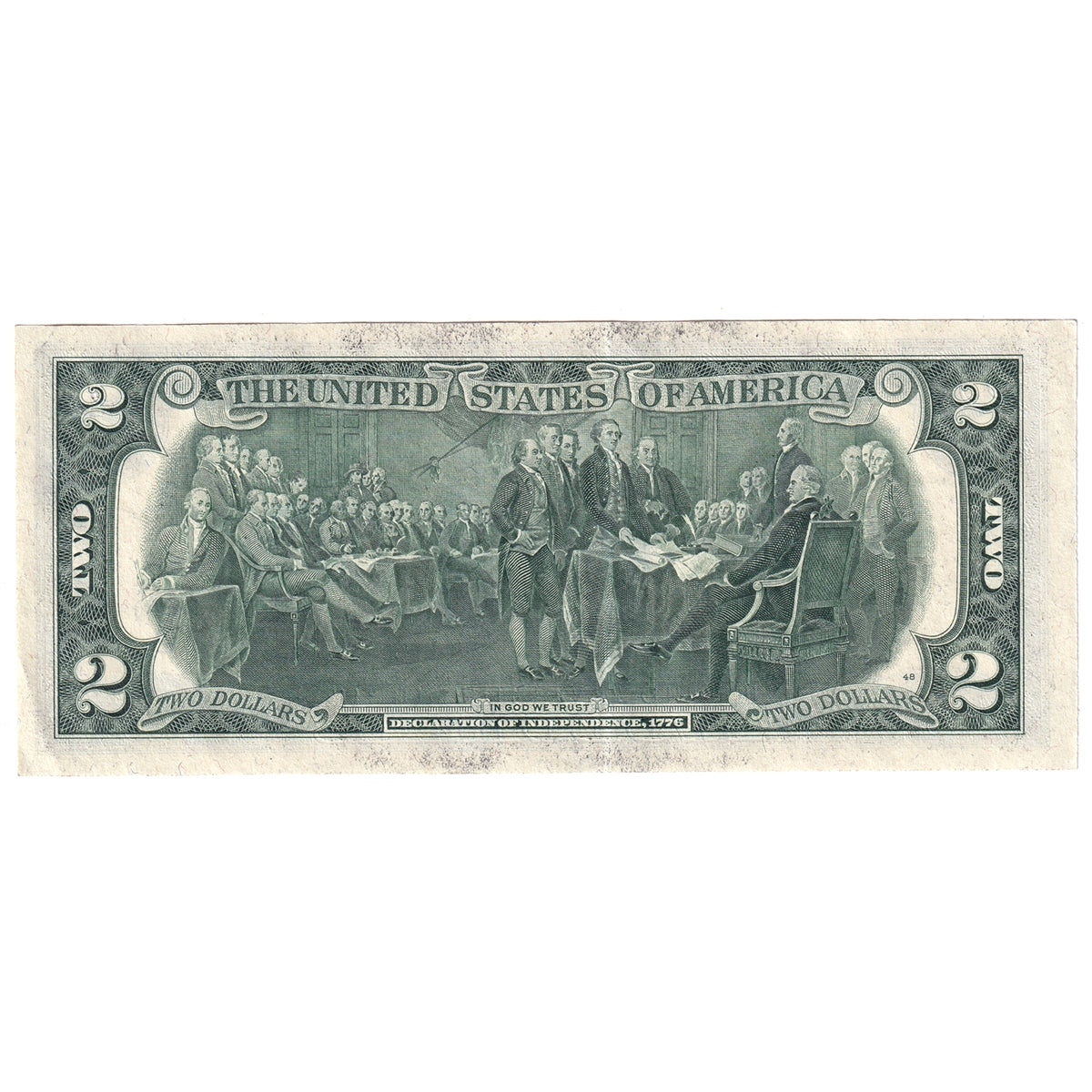 USA 1976 $2 Note, FR #1935B, Neff-Simon, New York, AU-UNC