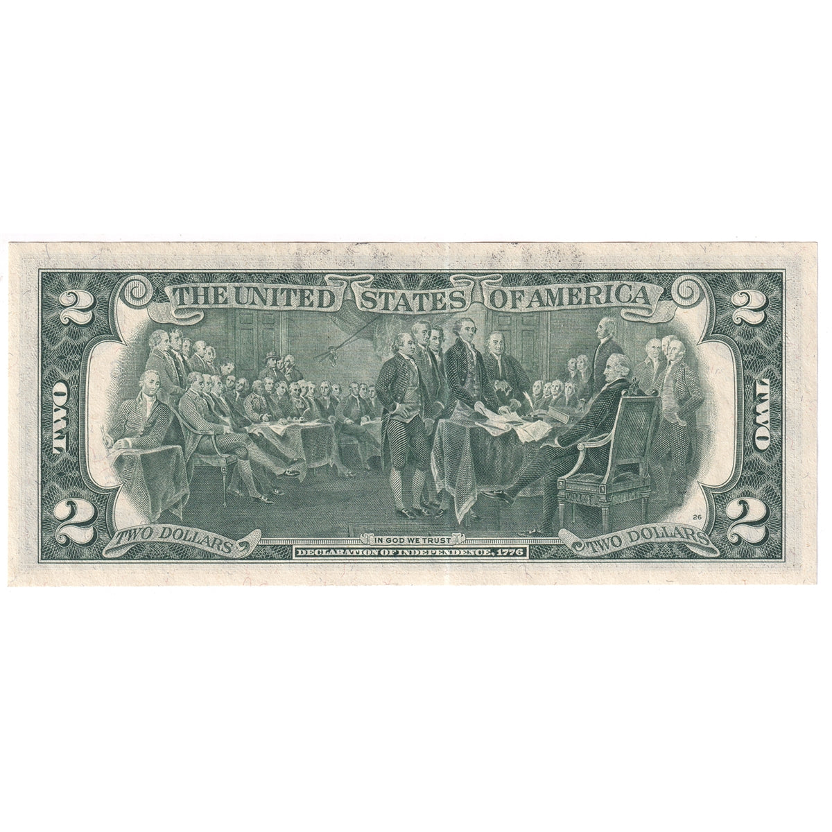 USA 1976 $2 Note, FR #1935F, Neff-Simon, Atlanta, UNC