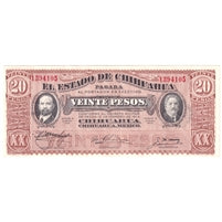 Mexico 1915 20 Pesos Note, Pick #S537b, AU