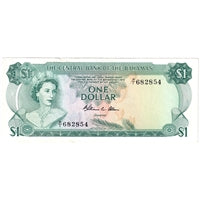 Bahamas 1974 1 Dollar Note, Pick #35b Allen, AU
