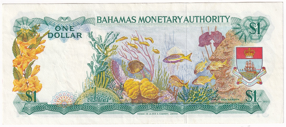 Bahamas 1968 1 Dollar Note, Pick #27a, VF-EF
