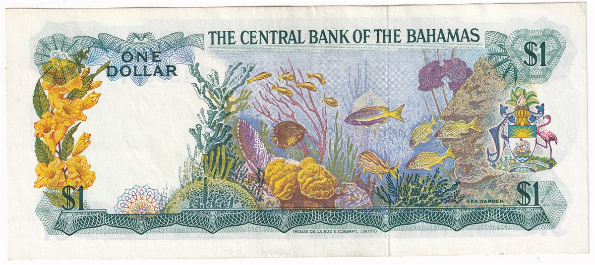 Bahamas 1974 1 Dollar Note, Pick #35a Donaldson, AU