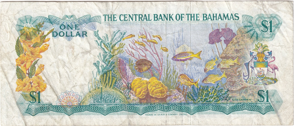 Bahamas 1974 1 Dollar Note, Pick #35a Donaldson, VF