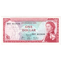 East Caribbean States 1965 1 Dollar Note, Pick #13f, Signature 9, VF-EF