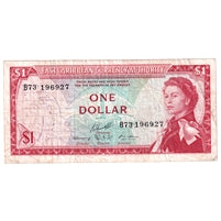 East Caribbean States 1965 1 Dollar Note, Pick #13f, Signature 10, VF