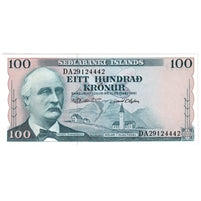 Iceland 1961 100 Kronur Note, Pick #44a, UNC