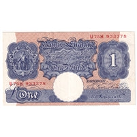 Great Britain 1940 1 Pound Note, BE47j, AU-UNC