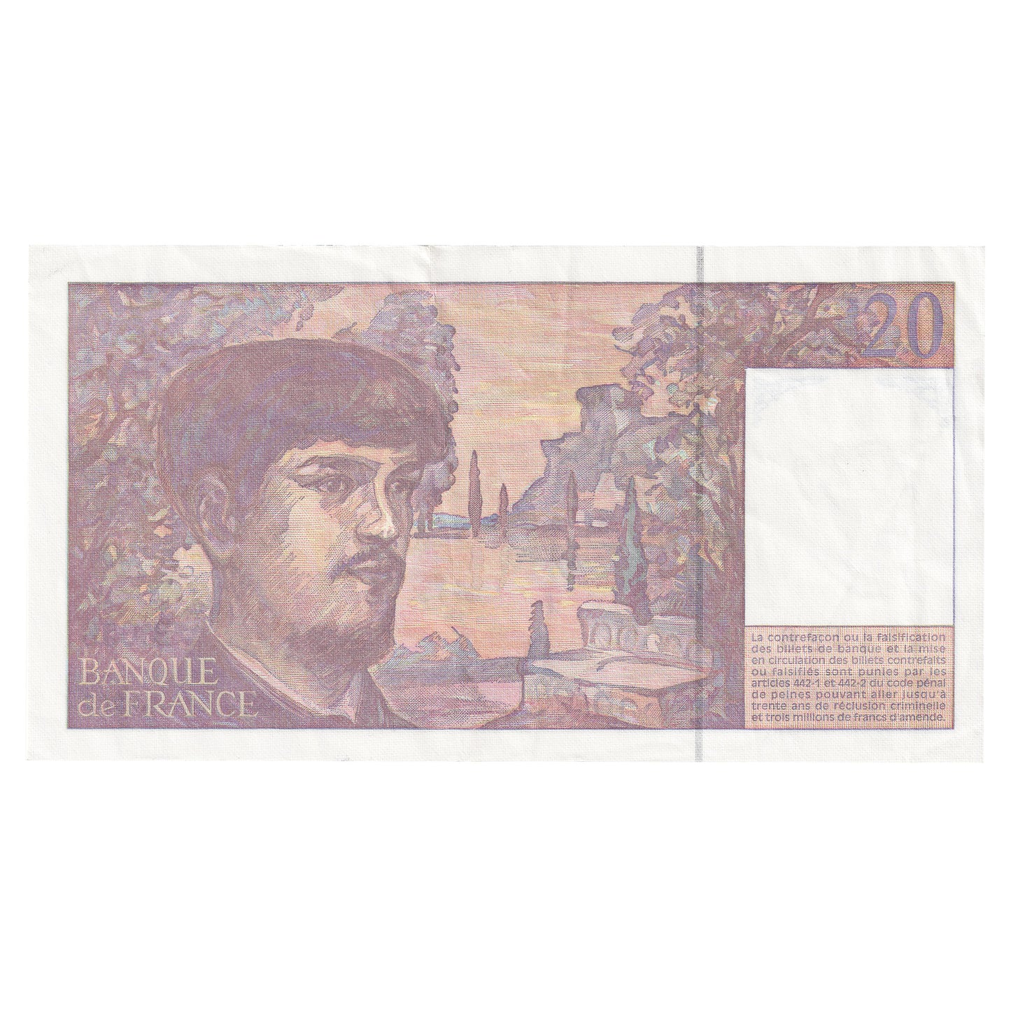 France 1997 20 Francs Note, Pick #151i, EF