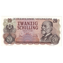 Austria 1956 20 Schilling Note, Pick #136a, AU