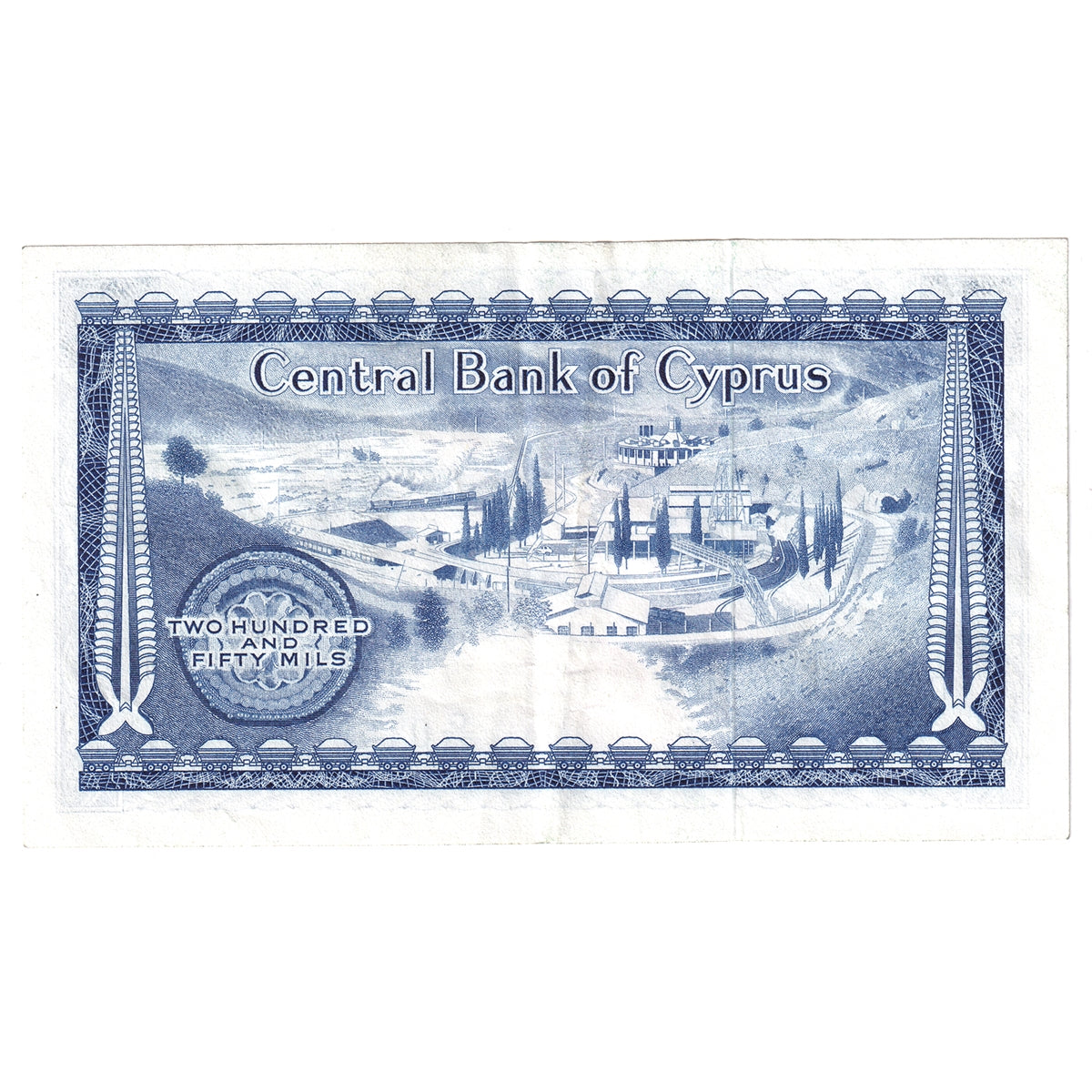 Cyprus 1971 250 Mils Note, Pick #41a, EF
