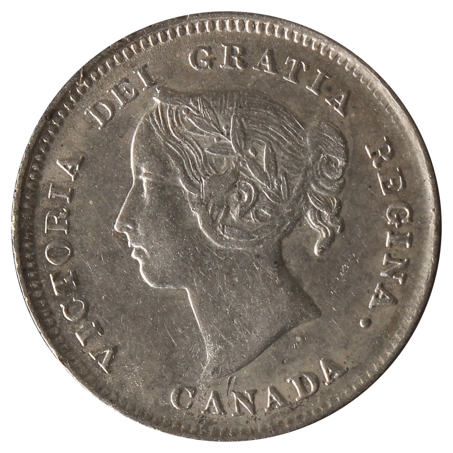 1888 Canada 5-cents EF-AU (EF45) Scratched