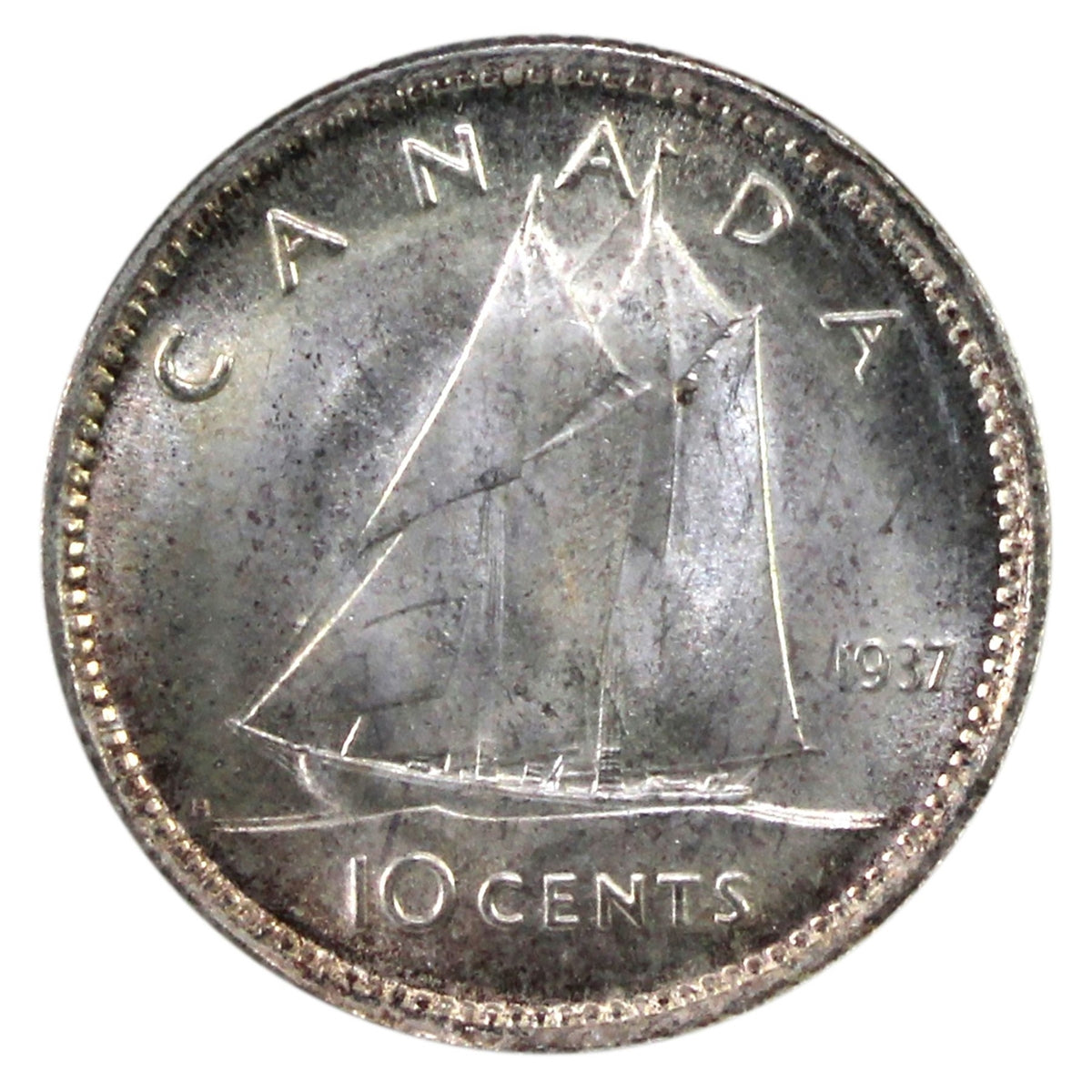 1937 Canada 10-cents ICCS Certified MS65