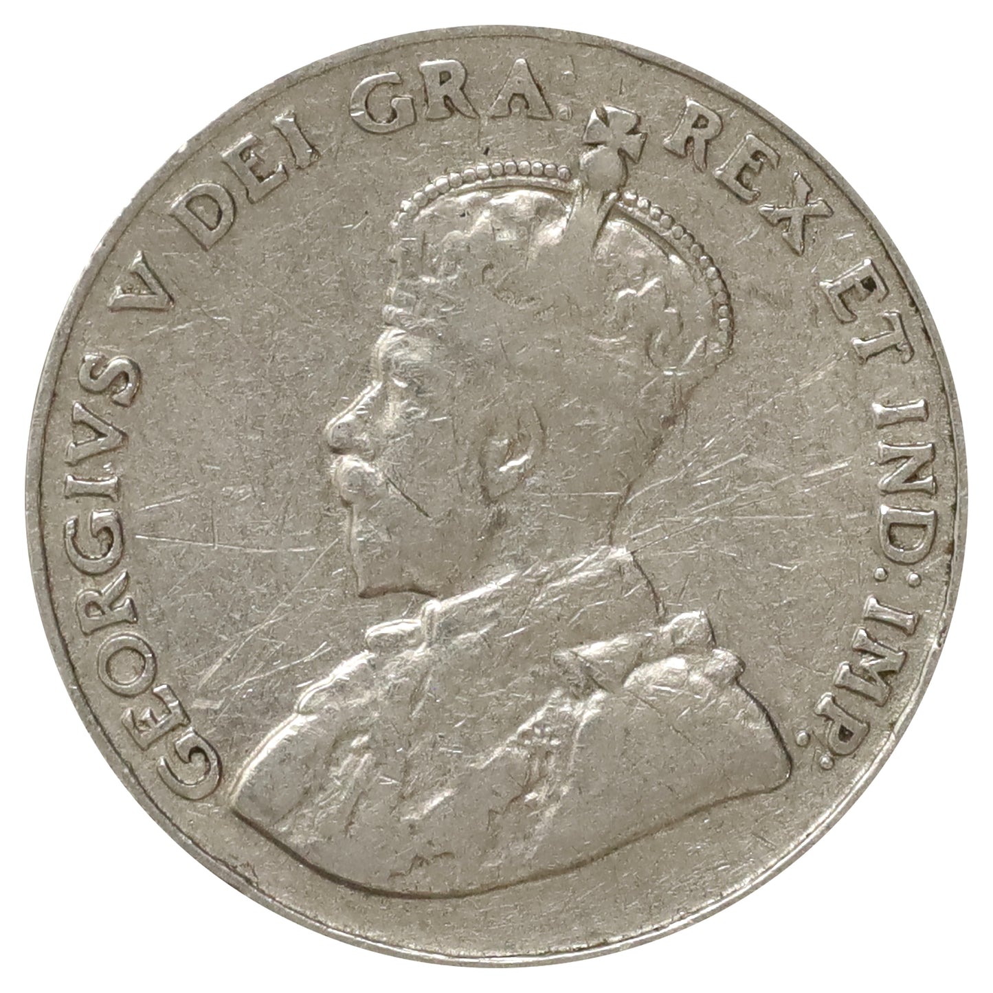 1926 Near 6 Canada 5-cents Fine (F12) Scratched, Cleaned or Impaired