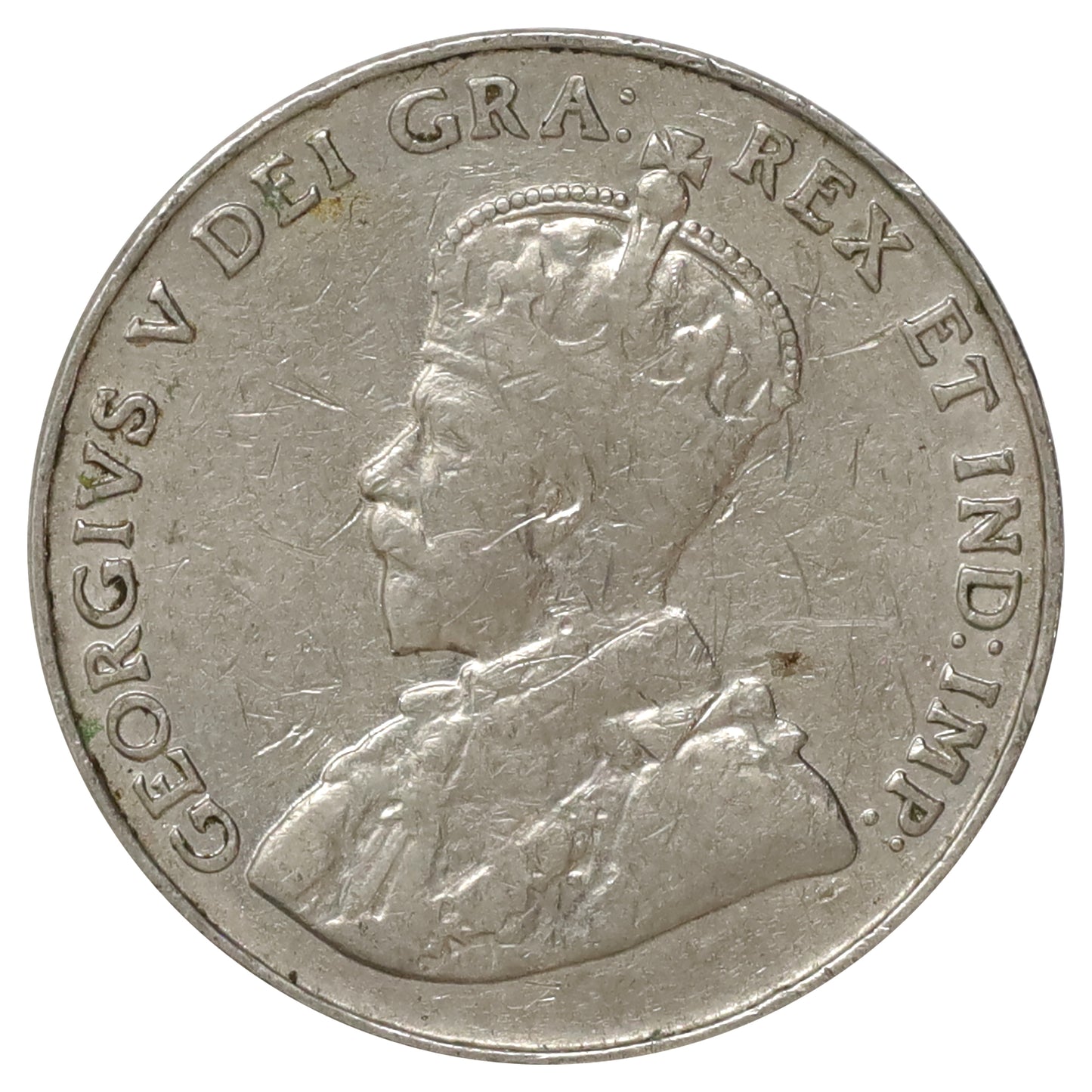 1935 Canada 5-cents F-VF (F15) Scratched, Cleaned or Impaired