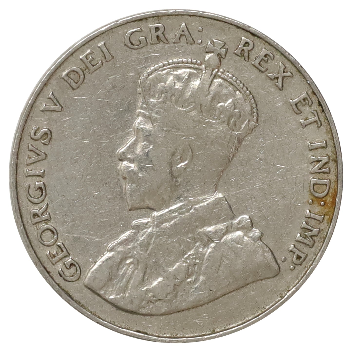 1932 Canada 5-cents F-VF (F15) Scratched, nicks, or impaired