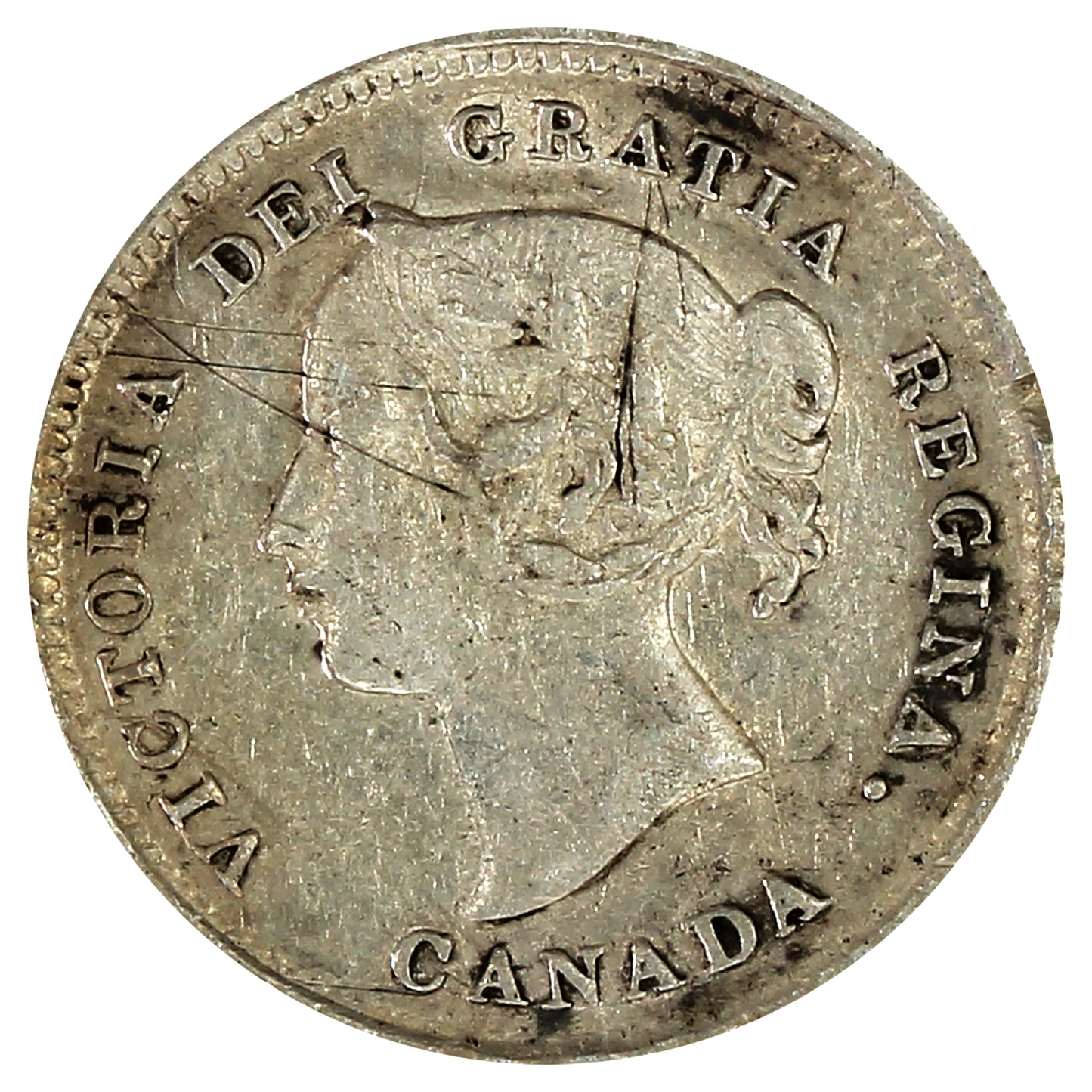 1897 Canada 5-cents VF-EF (VF30) Nicks, scratched, or impaired