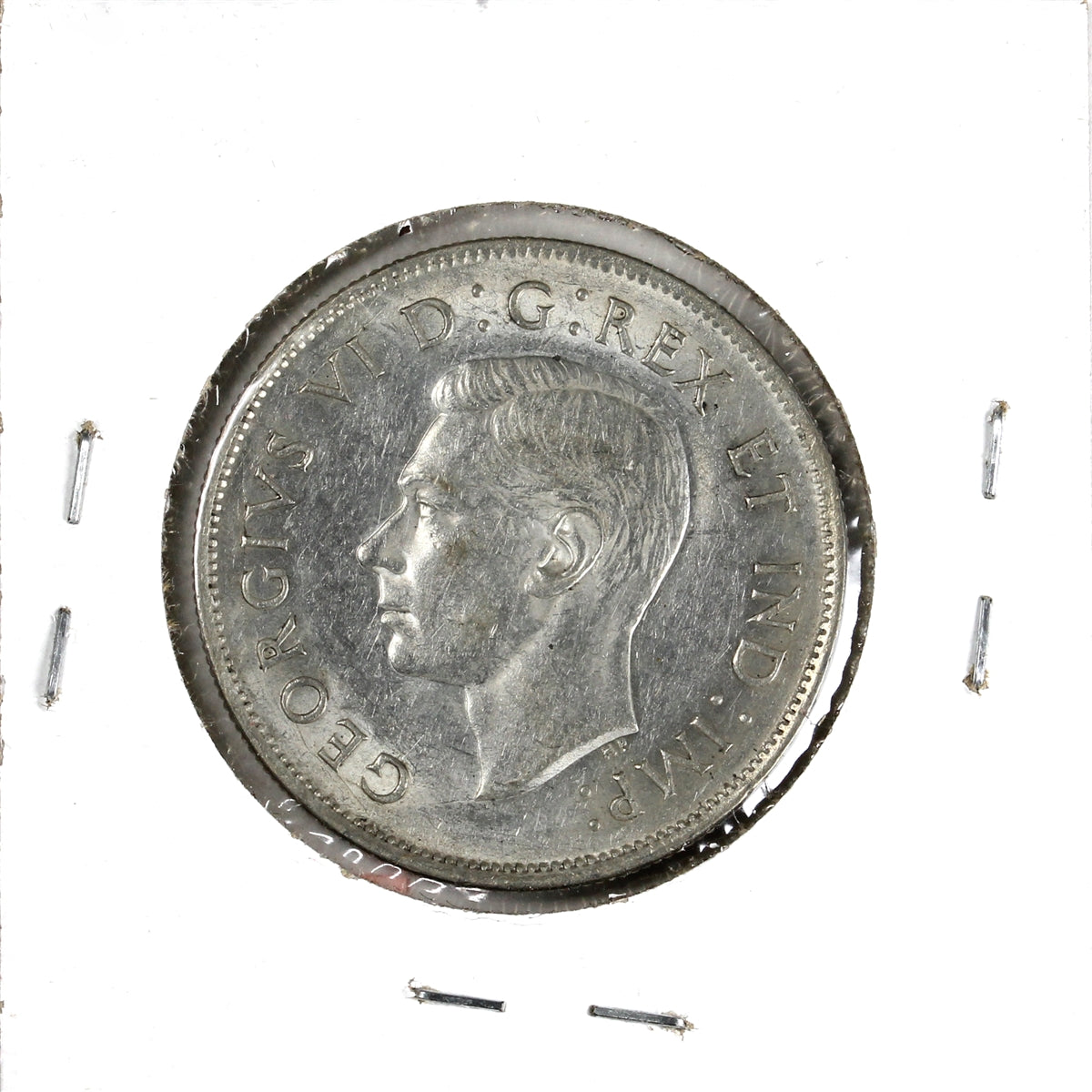 1943 Canada 50-cents EF-AU (EF45) Scratched, cleaned, or impaired