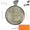 1953 Large Date NSS Canada 50-cents Extra Fine (EF40) Scratched, spot, or impaired
