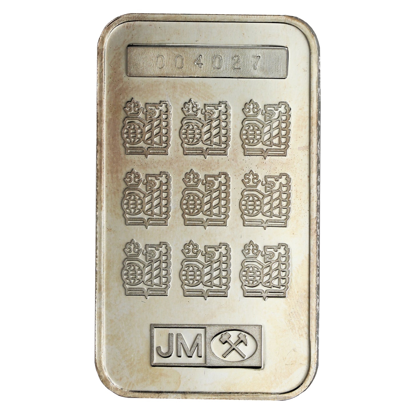 Vintage Royal Bank 1oz Silver Bar ~1989 by JM (<1,000 Mintage) No Tax - Toned