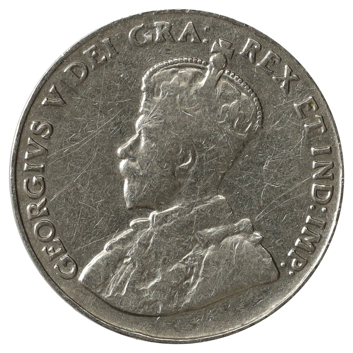 1926 Near 6 Canada 5-cents VG-F (VG10) Scratched, Cleaned or Impaired
