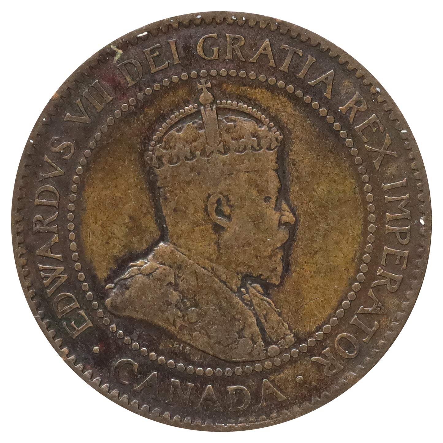 1903 Canada 1-cent Fine (F12) Corrosion, cleaned, or impaired
