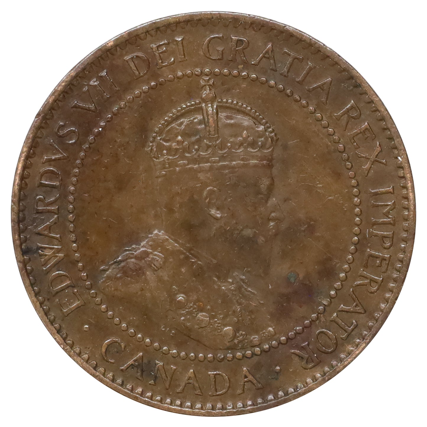 1906 Canada 1-cent Extra Fine (EF40) Cleaned, toned, or impaired