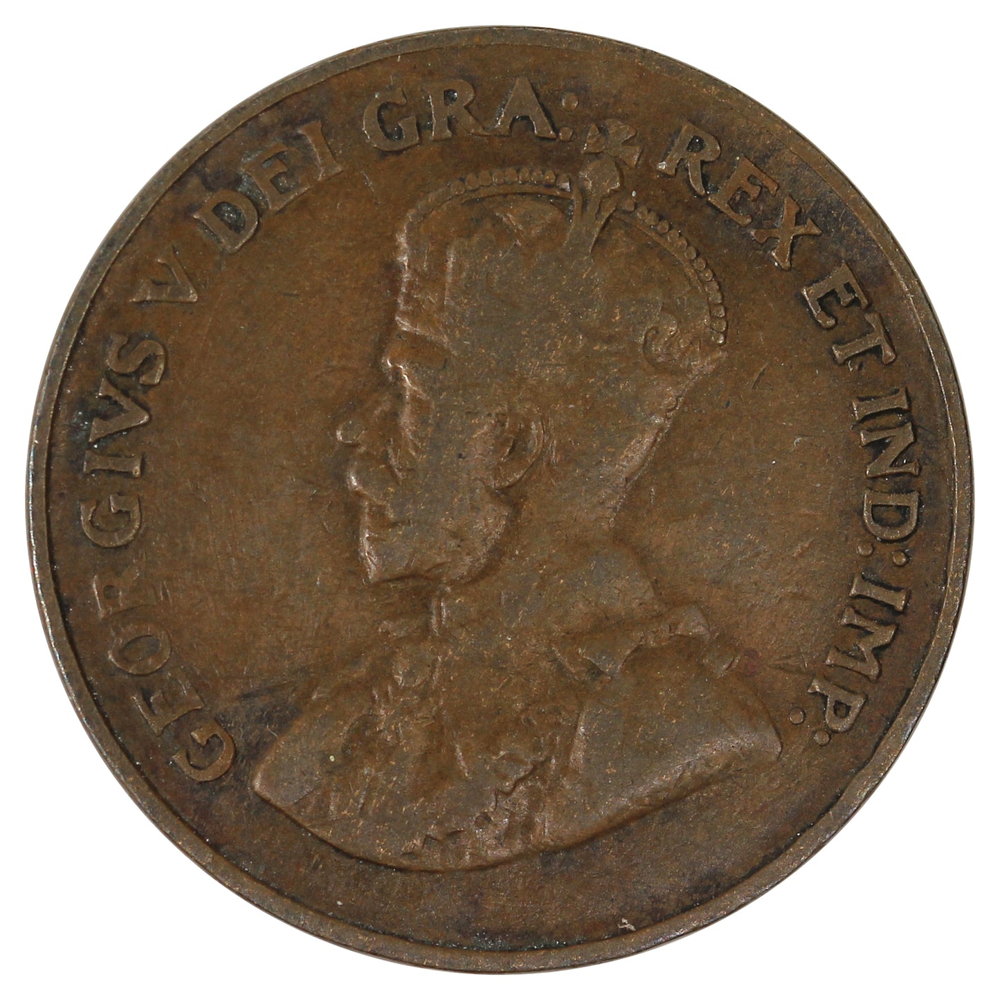 1922 Canada 1-cent VG-F (VG10) Scratch, Cleaned or impaired