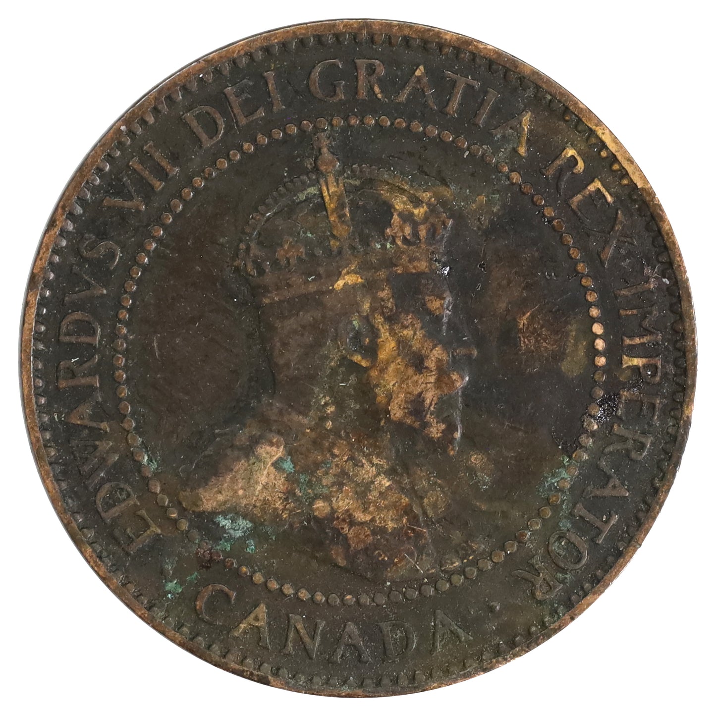 1907H Canada 1-cent Fine (F12) Scratched, bent, or impaired