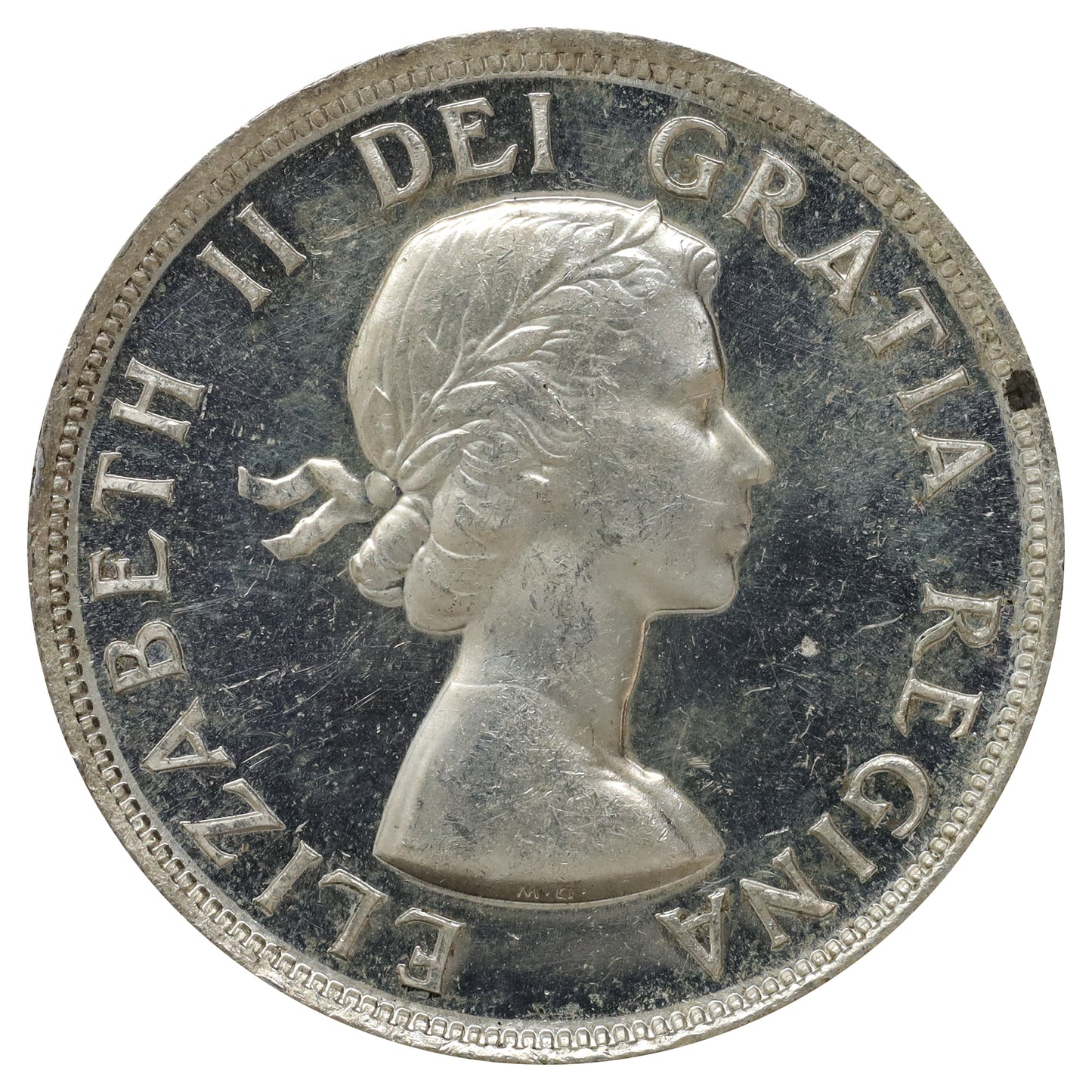 1953 NSS Canada Dollar Brilliant Uncirculated (MS63) Scratched, cleaned, or impaired