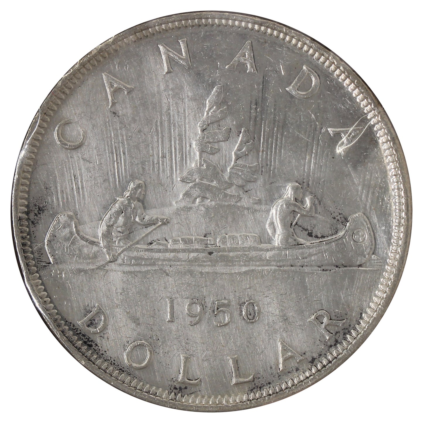 1950 Canada Dollar Extra Fine (EF-40) Scratched, Cleaned, or Impaired