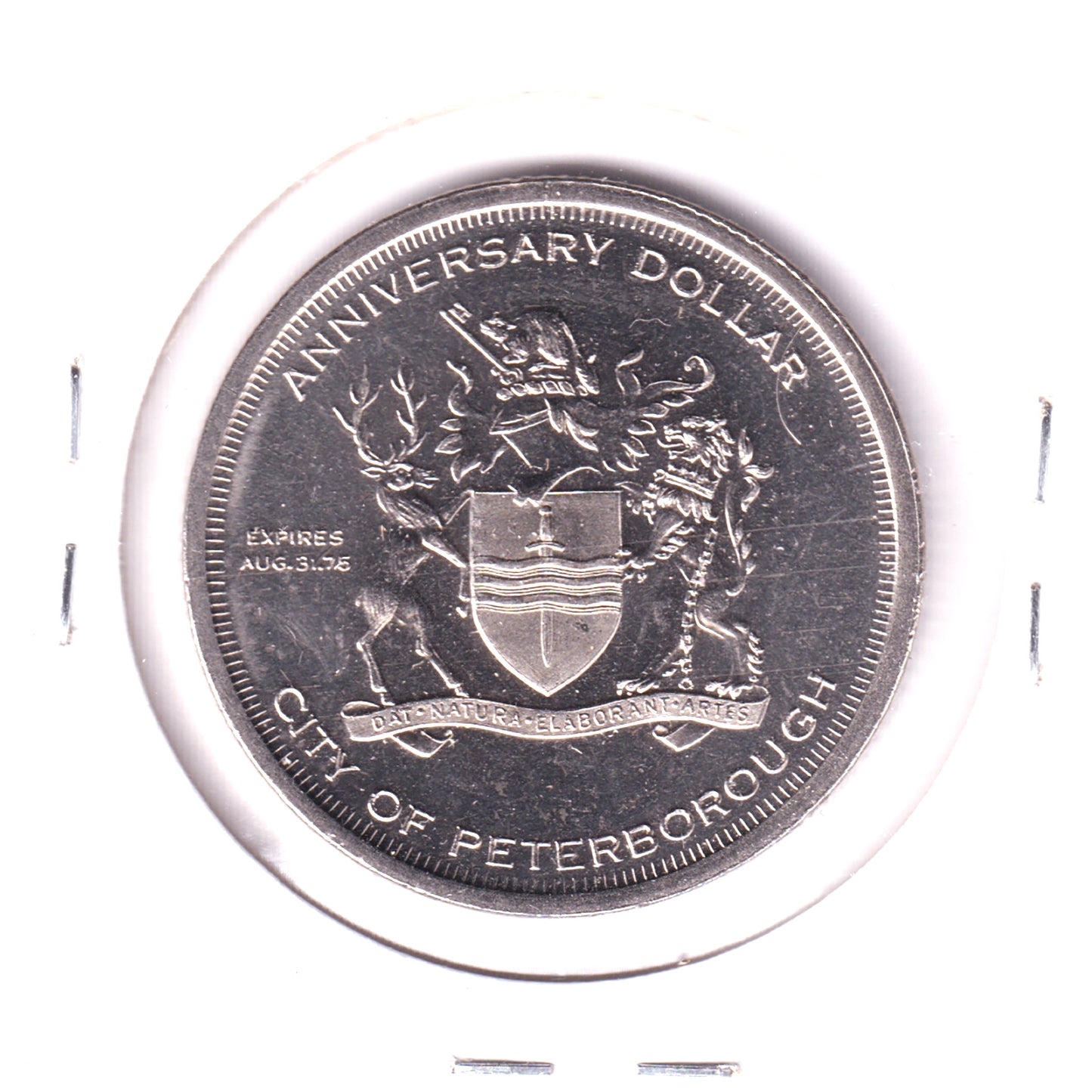 1975 Peterborough Ontario Anniversary Dollar Token