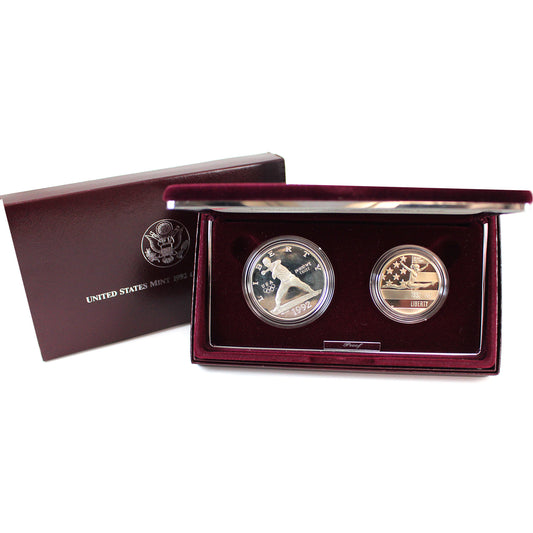 1992 S United States Olympic Coins Two-Coin Proof Set