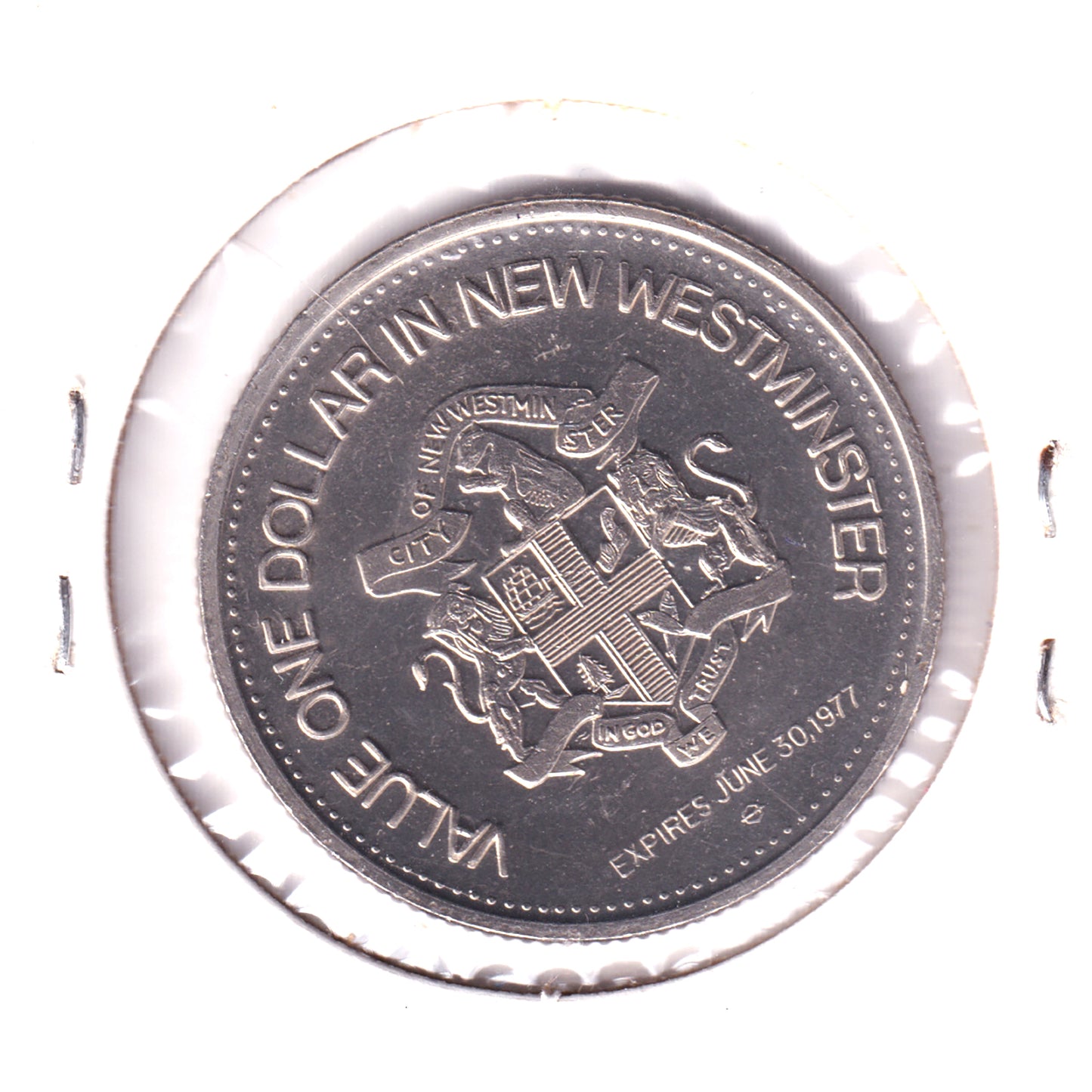 1977 New West Minister, BC Hyack Irving House Historic Centre Souvenir Dollar Token