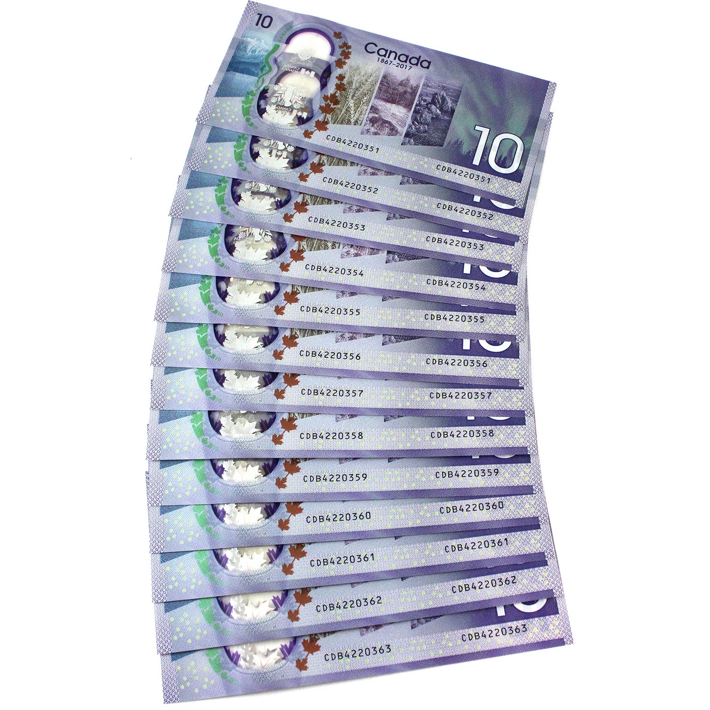 13x Sequential 2017 Canada $10 Wilkins-Poloz, CDB