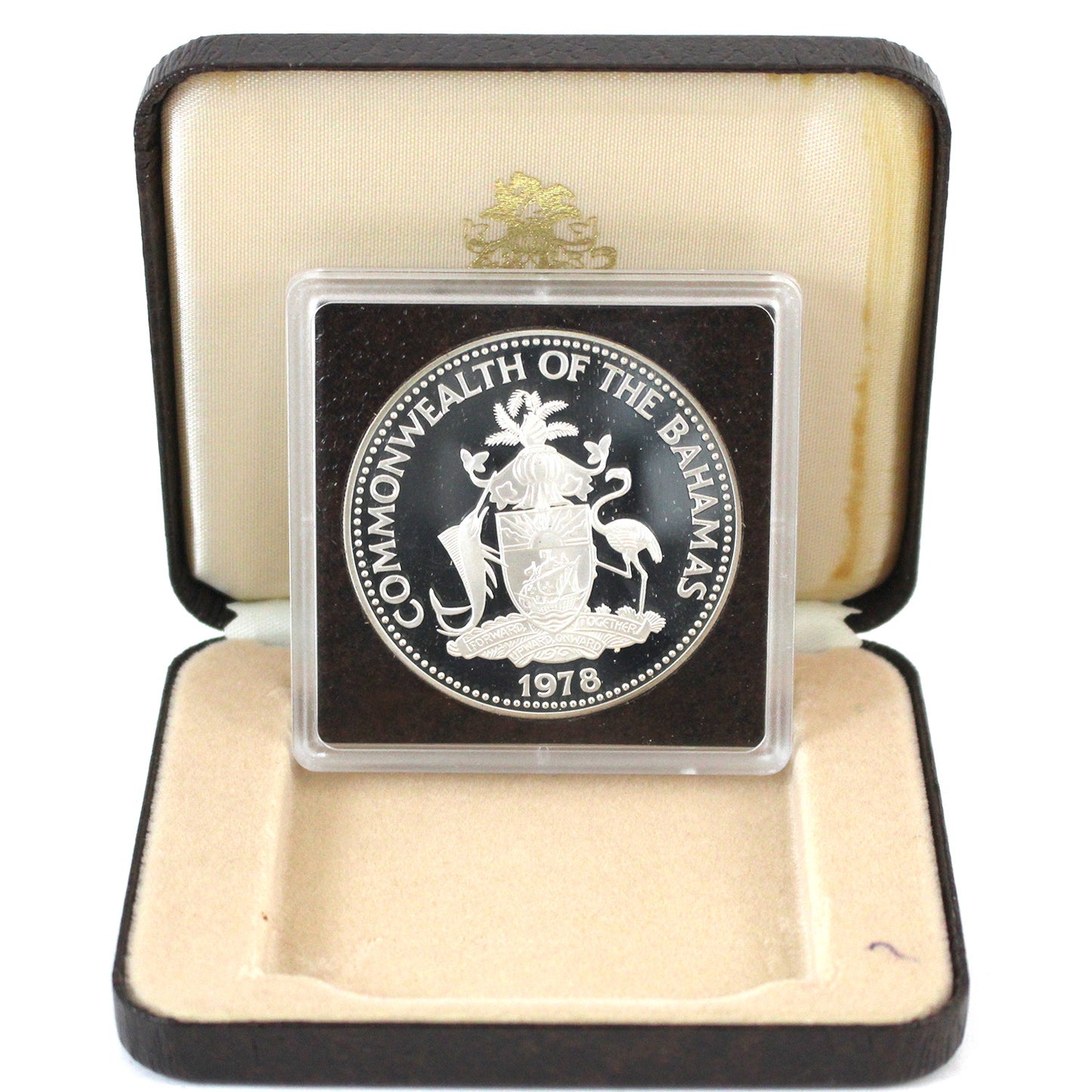 1978 Commonwealth of The Bahamas $10 Proof Coin in Case (Toned)