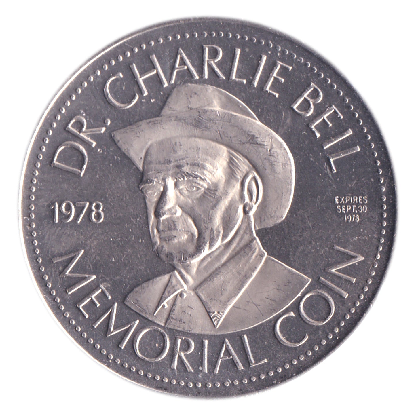 1978 Banff, BC Dr. Charlie Bell Indian Days Dollar Token