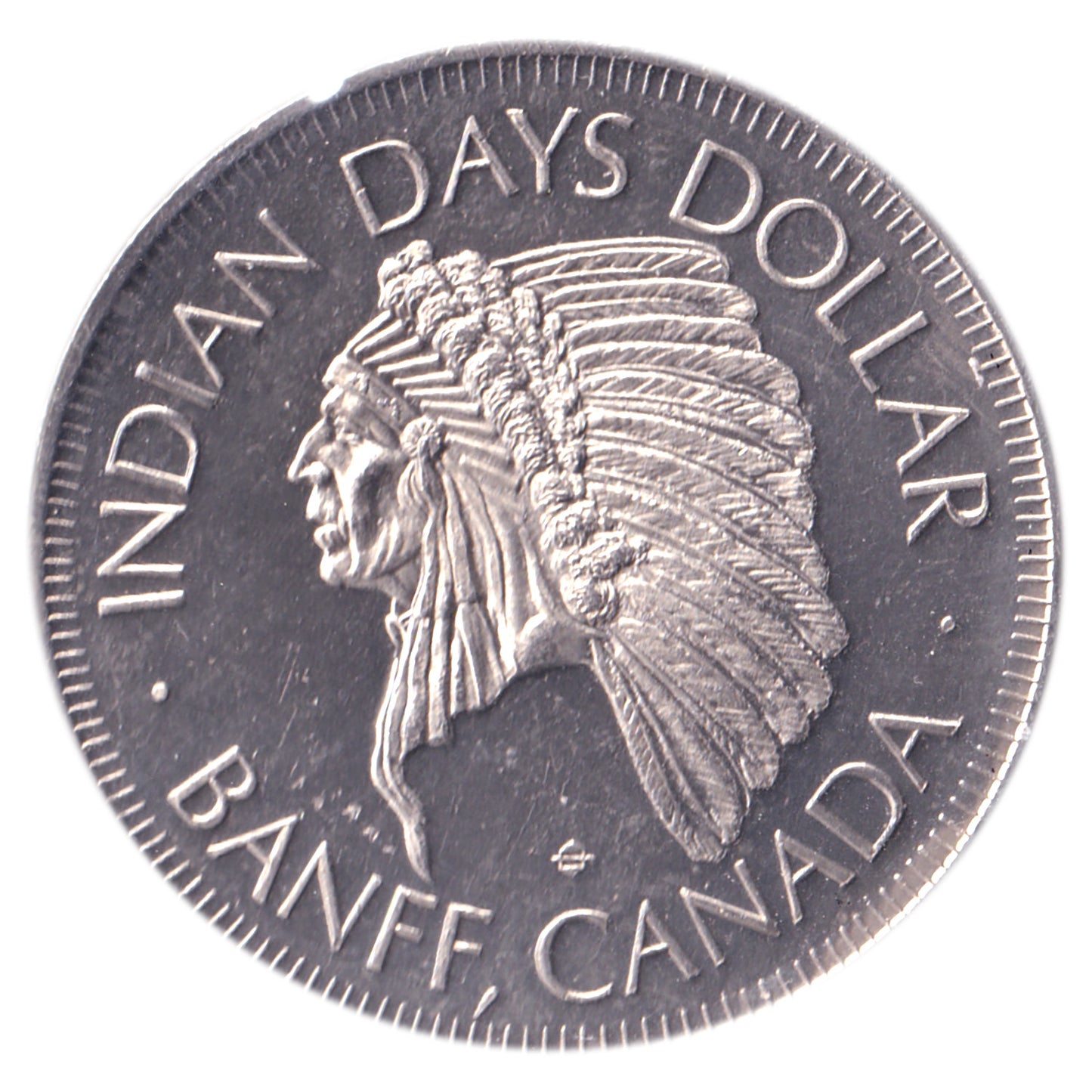 1978 Banff, BC Dr. Charlie Bell Indian Days Dollar Token
