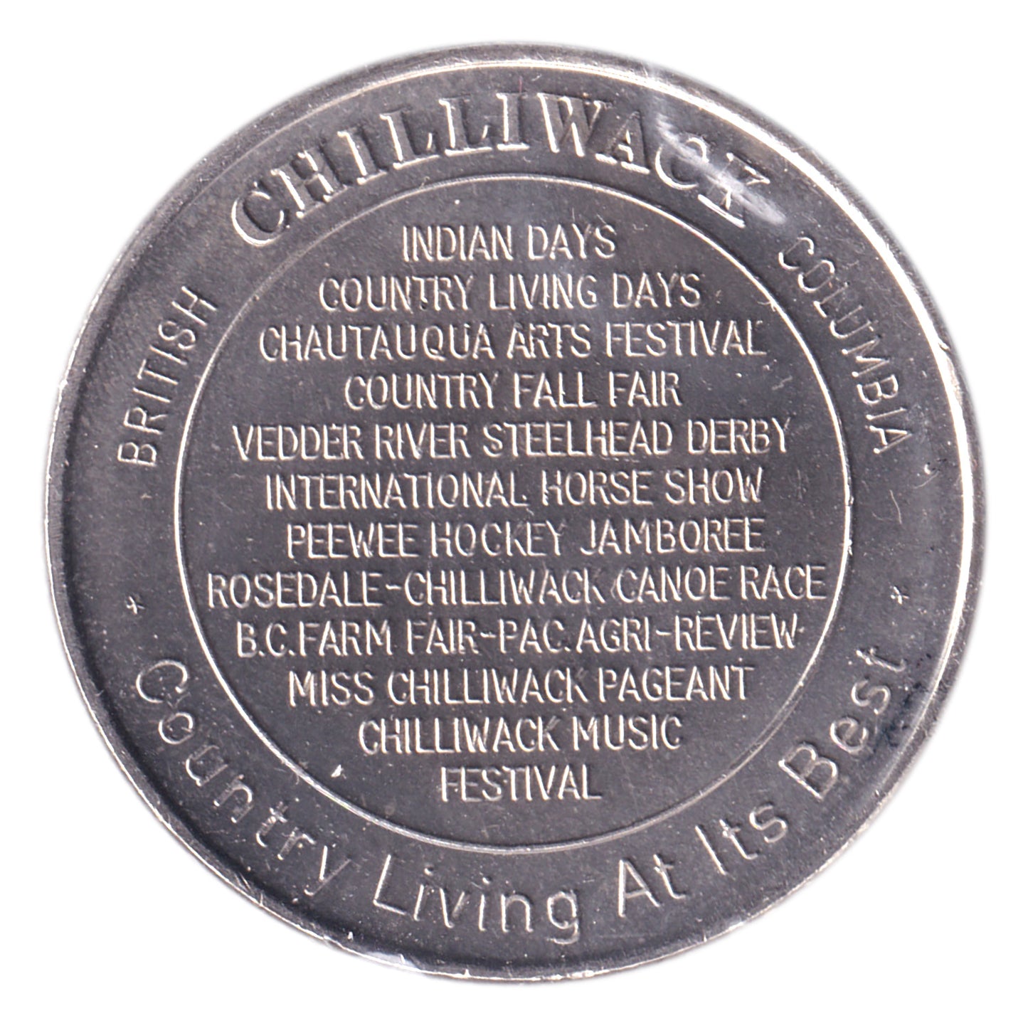 1978 Chilliwack, BC Indian Days Token