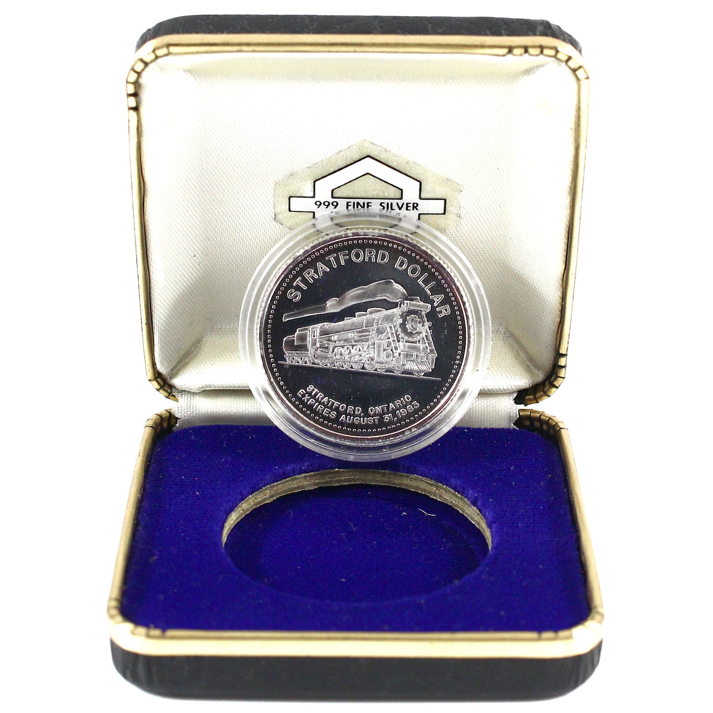 1983 Stratford, ON Industry & Arts Locomotive Silver Trade Dollar (Impaired) No Tax