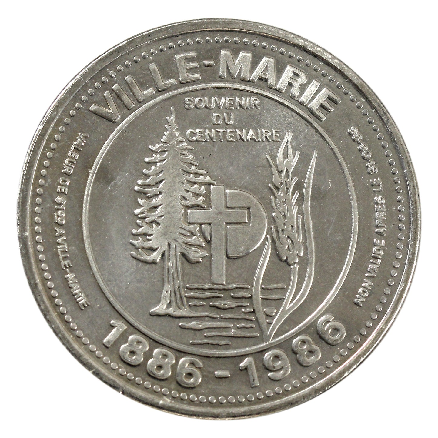1986 Ville Marie Souvenir Dollar Token