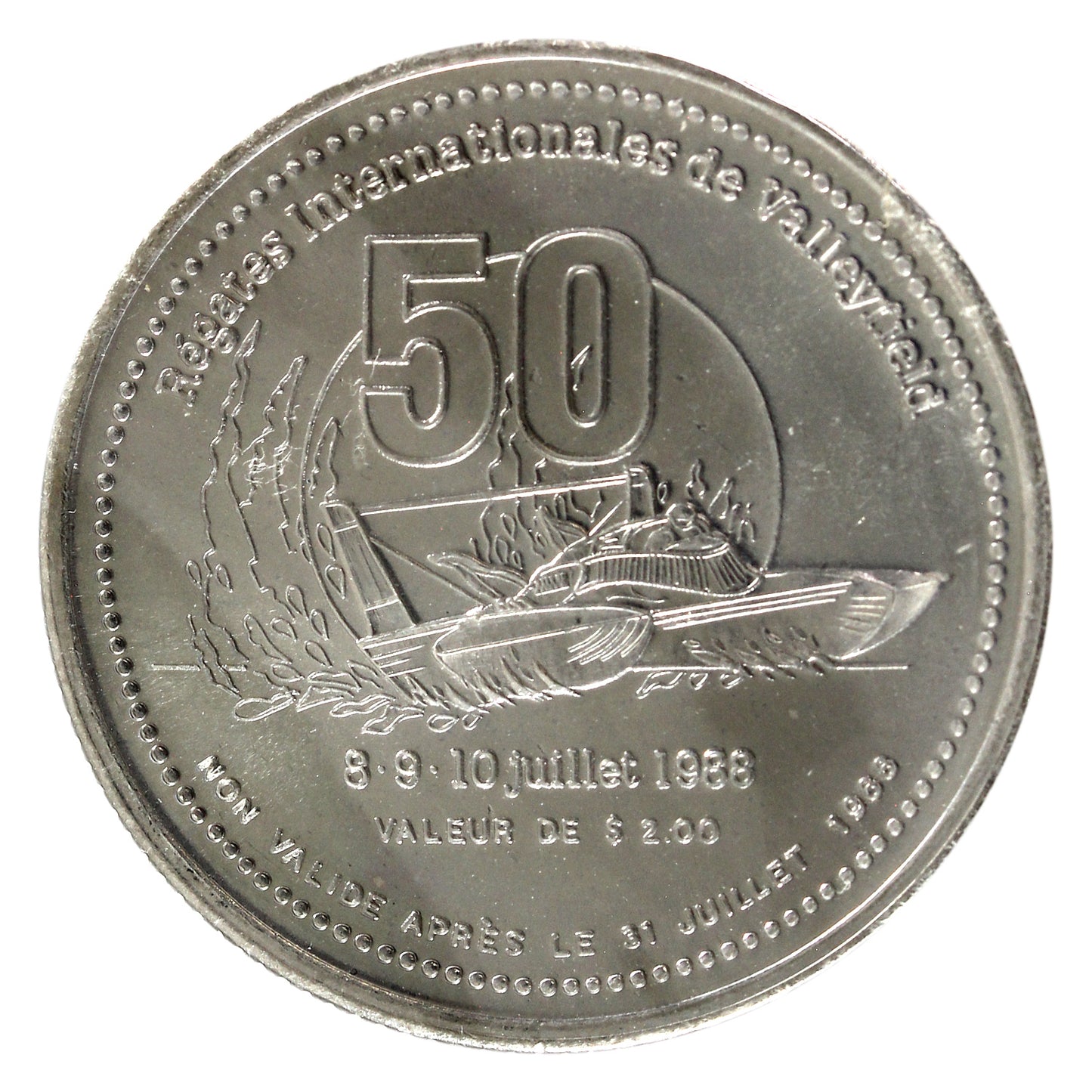 1988 Salaberry-de-Valleyfield 50th Anniversary $2 Token