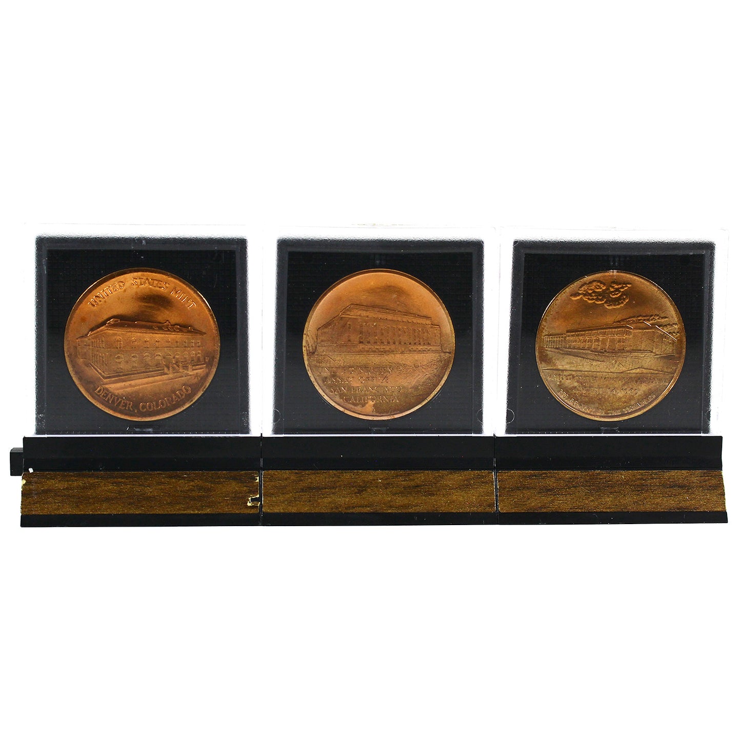 USA Token and Medallion 3-coin Set in Connective Holders (Impaired)