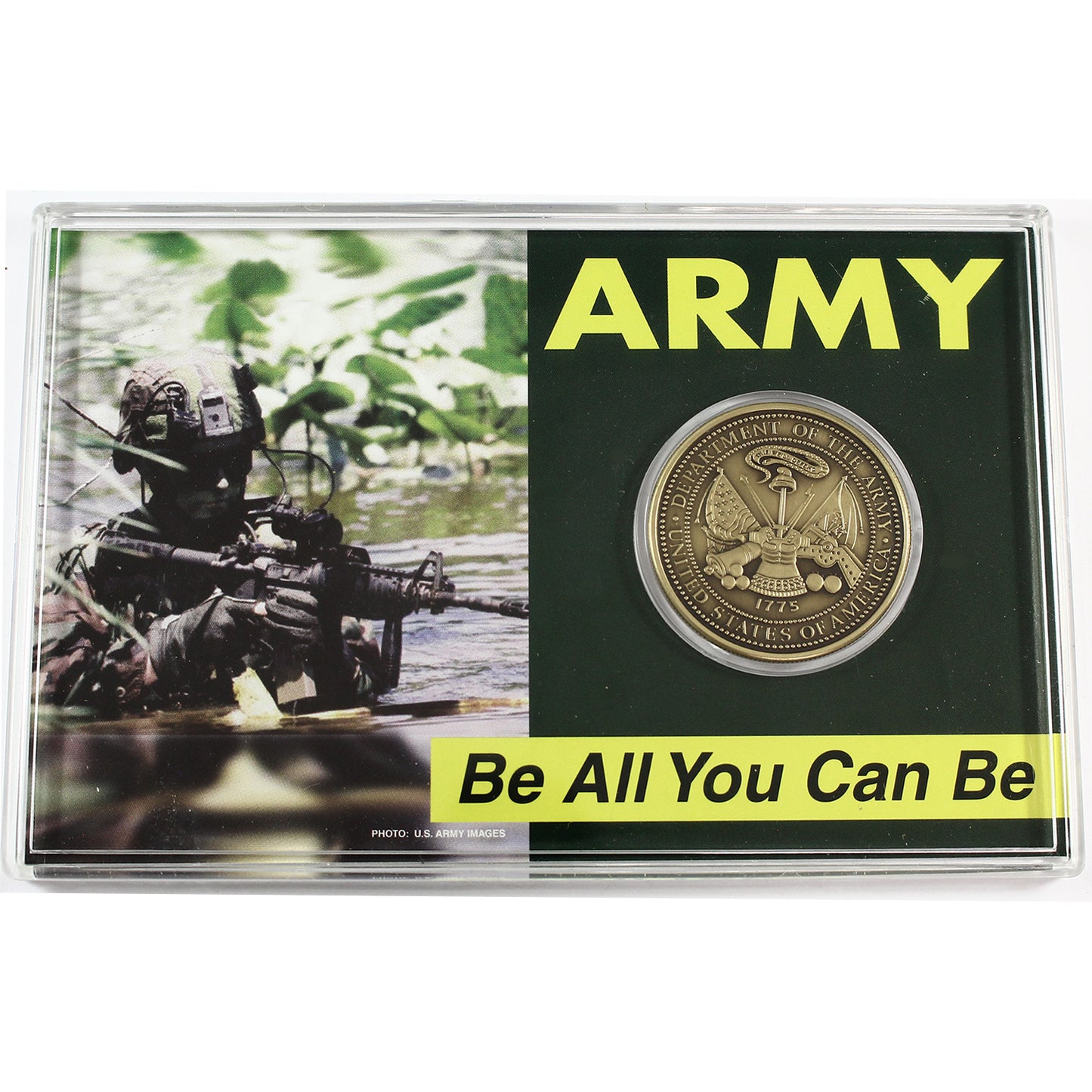 Highland Mint USA Army Bronze Medallion in Holder (Light Scratches on Holder)