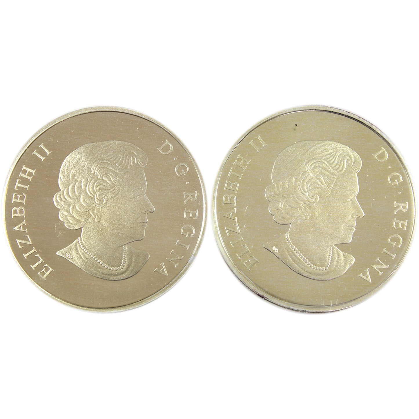Pair of 2015-2016 Canada $200 2oz. Fine Silver Coins (No Tax) Coins Only, Impaired, 2Pcs.