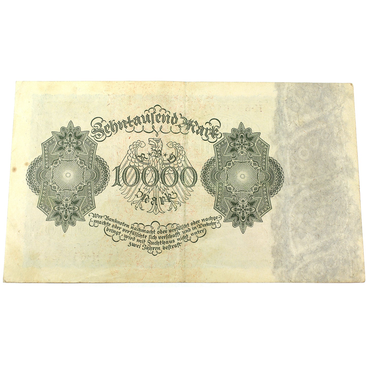 1922 Germany 10,000 Mark Pick #71, EF (Impaired)