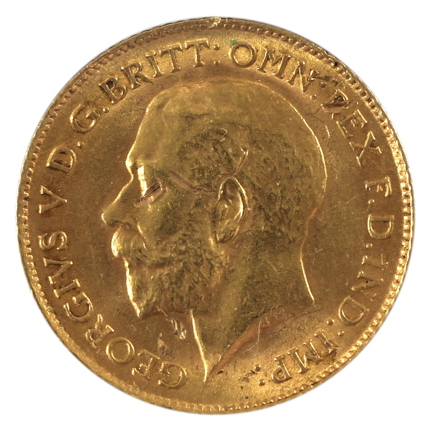 Great Britain 1914 Gold 1/2 Sovereign Brilliant Uncirculated (MS63) Impaired